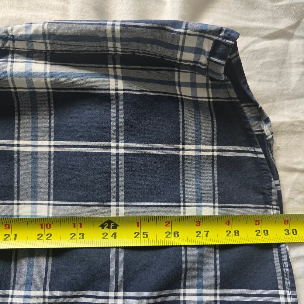 Abercrombie & Fitch Mens Plaid Long Sleeve Shirt XL Moose Logo Embroidered Navy - Picture 7 of 7